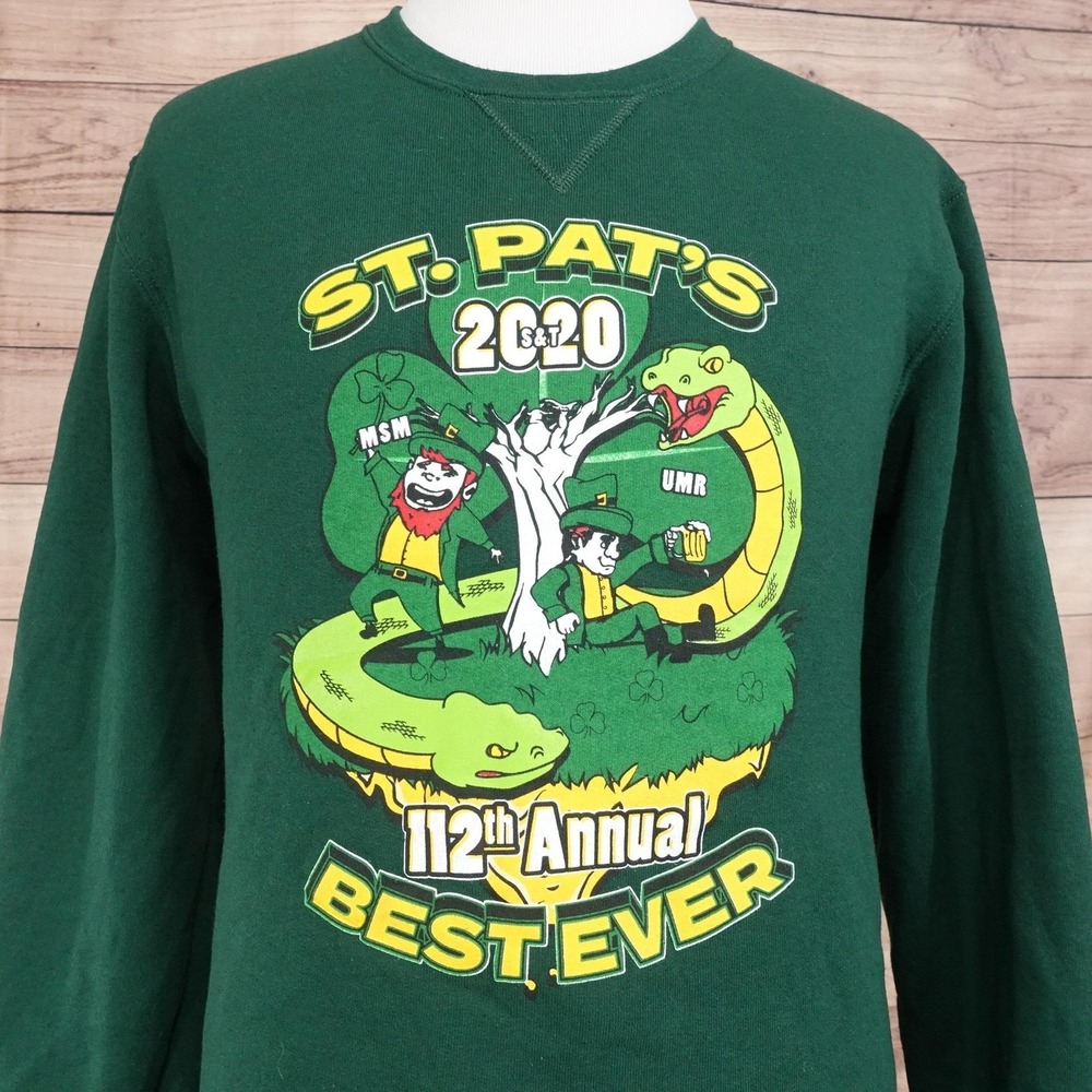 St. Pat's 2020 UMR MSM ROLLA MO Sweatshirt L 112th Annual